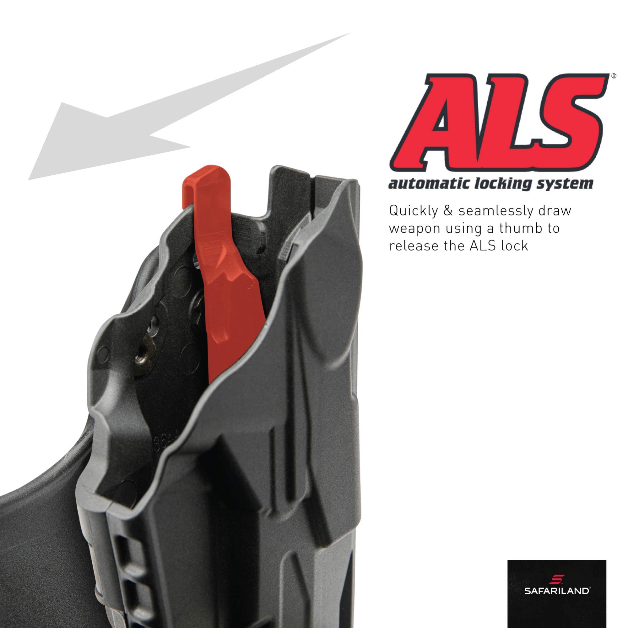 Safariland 6360 ALS/SLS Mid-Ride Duty Rated Level III Retention Holster - Image 3