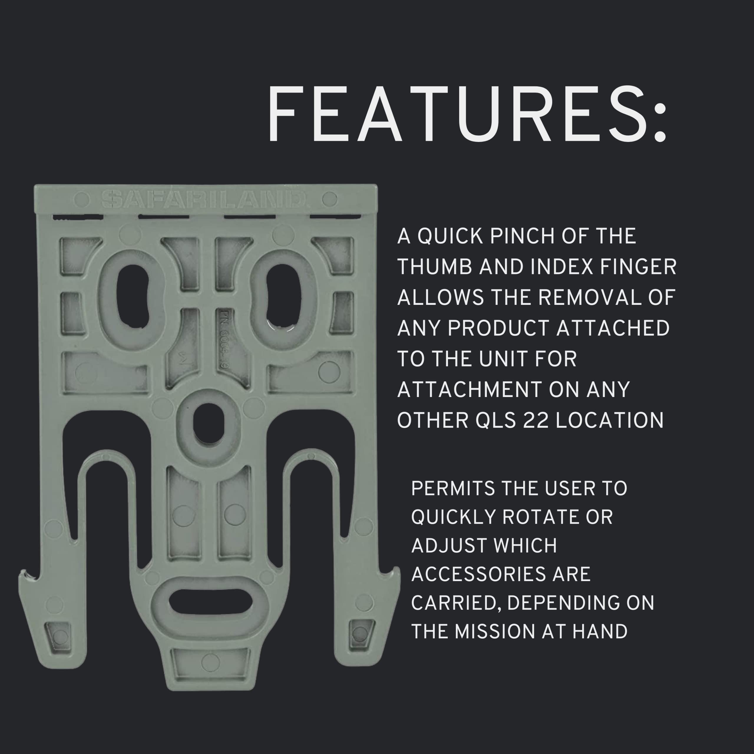 Safariland Safariland QLS19 Quick Duty Holster Locking Fork System - Image 3